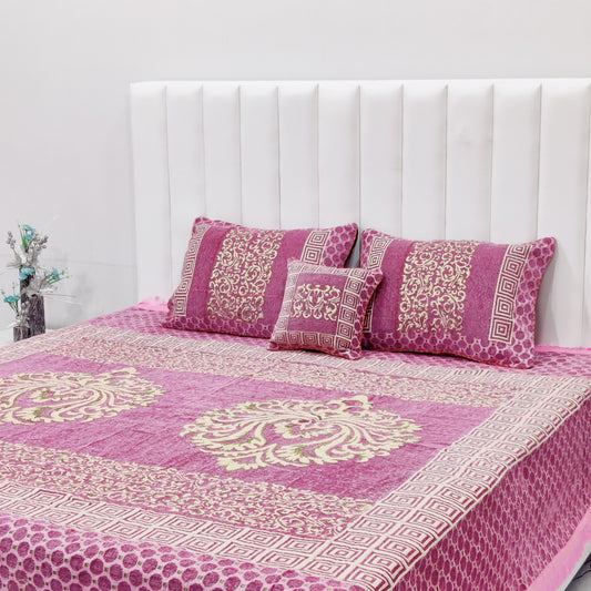 4 Pcs Velvet Jacquard Bedsheet v1.d5