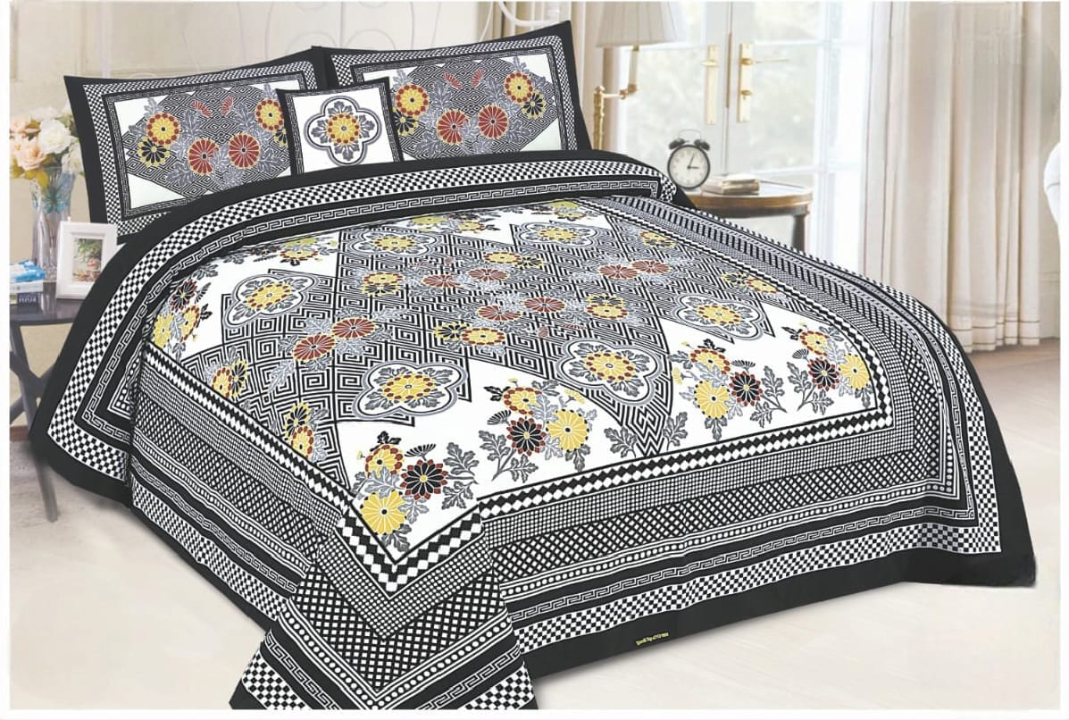 Premium Panel Bedsheet 4Pcs My Store 