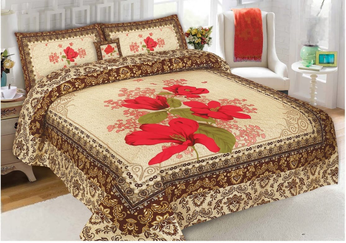 Premium Panel Bedsheet 4Pcs My Store 